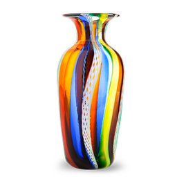 Vase Bottiglia a Canne Multicolore / Ваза из венецианского стекла "Мультиколор" 