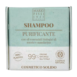 Твердый шампунь для волос Purificante / Очищающий, С маслами Мяты и Мандарина 