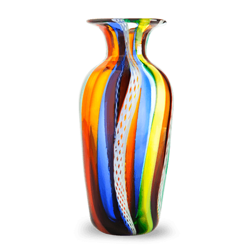  Vase Bottiglia a Canne Multicolore / Ваза из венецианского стекла "Мультиколор" 