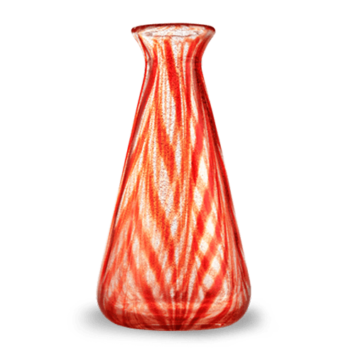 Vase Bottiglia Tipo "Maori" Rosso Oro / Ваза из венецианского стекла "Маори"