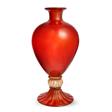 Vase Bottiglia Tipo Veronese Rosso Oro / Ваза из венецианского стекла "Веронезе" 