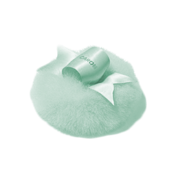 Пуховка для нанесения пудры (цвет №20, бледно-зеленый)